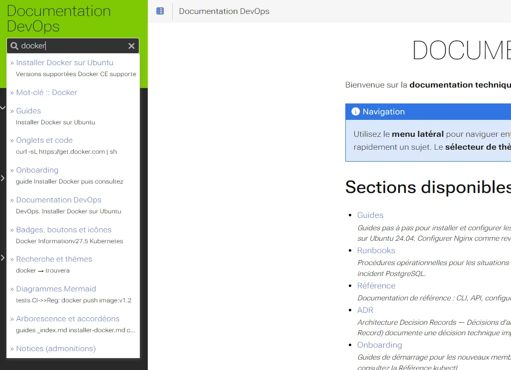 Barre de recherche Lunr avec suggestions et résultats en temps réel