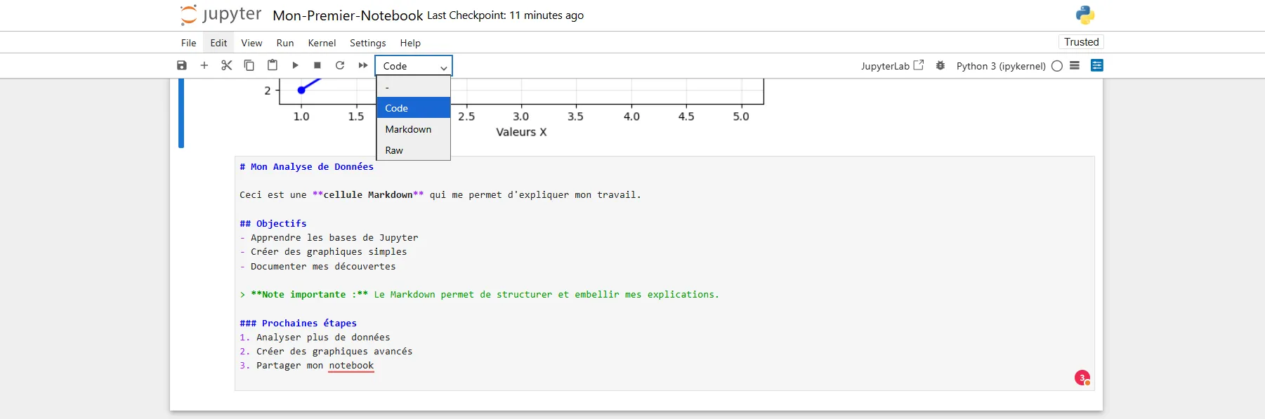 Cellule Markdown formatée