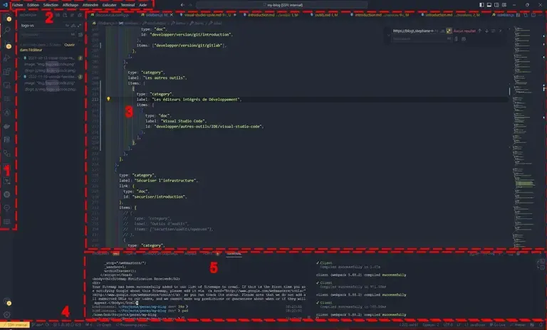 interface visual studio
code
