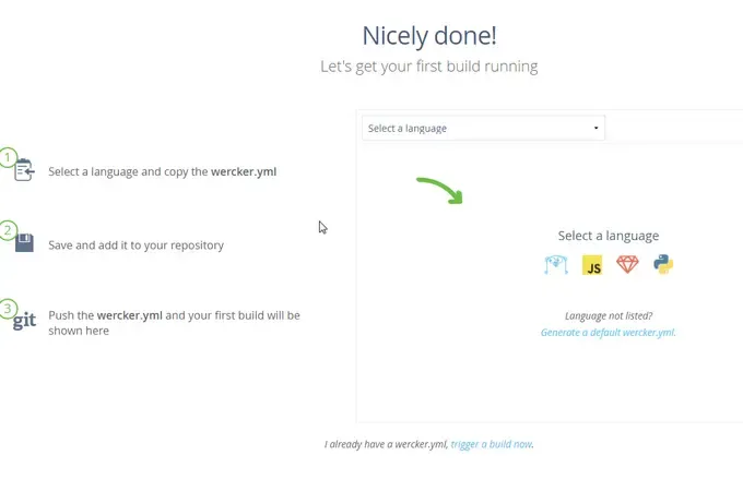 Creer Wercker application